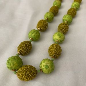 Vintage Olive Green Necklace